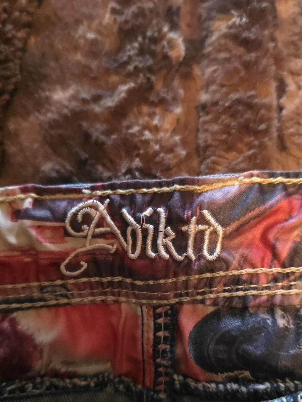 Adiktd Dark Blue Jeans with Gold Embroidered Back Pockets